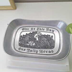 Vintage Wilton Armetale our daily Bread Tray